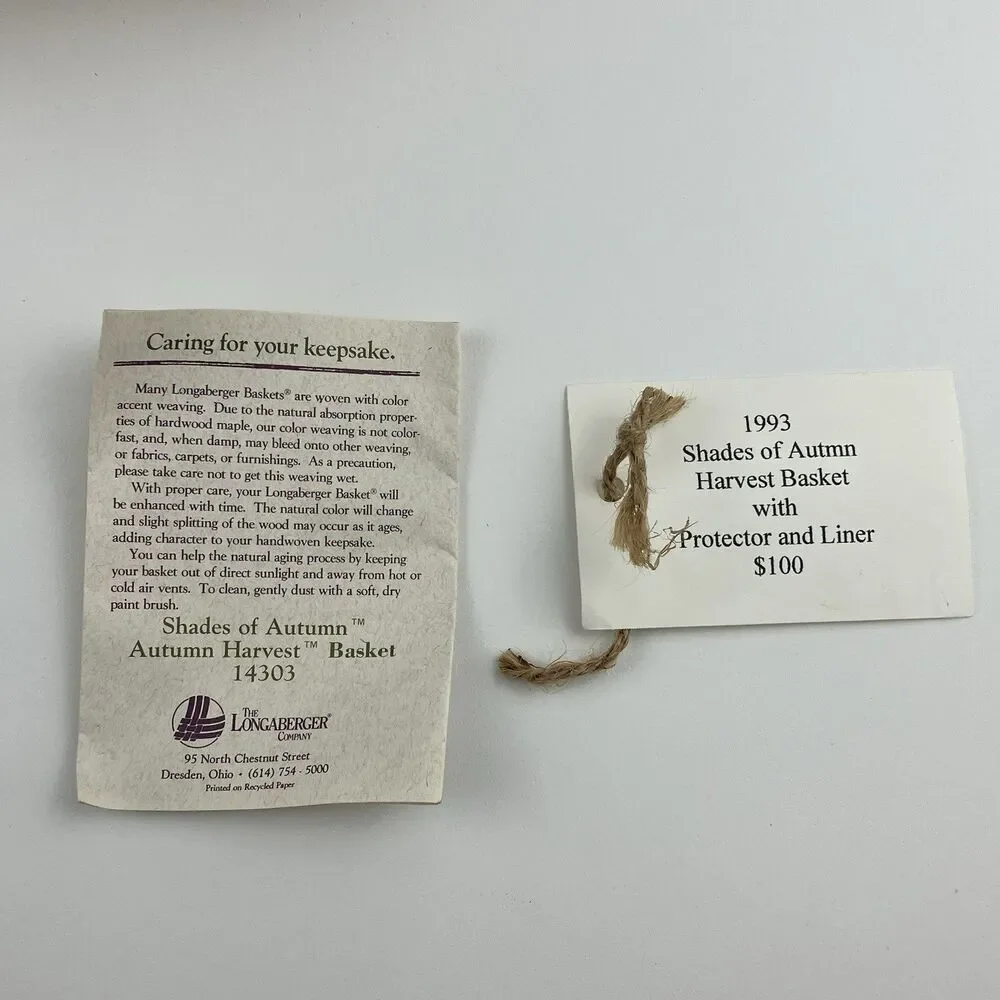 Longaberger Shades of Autumn Harvest Basket 1993 | 8